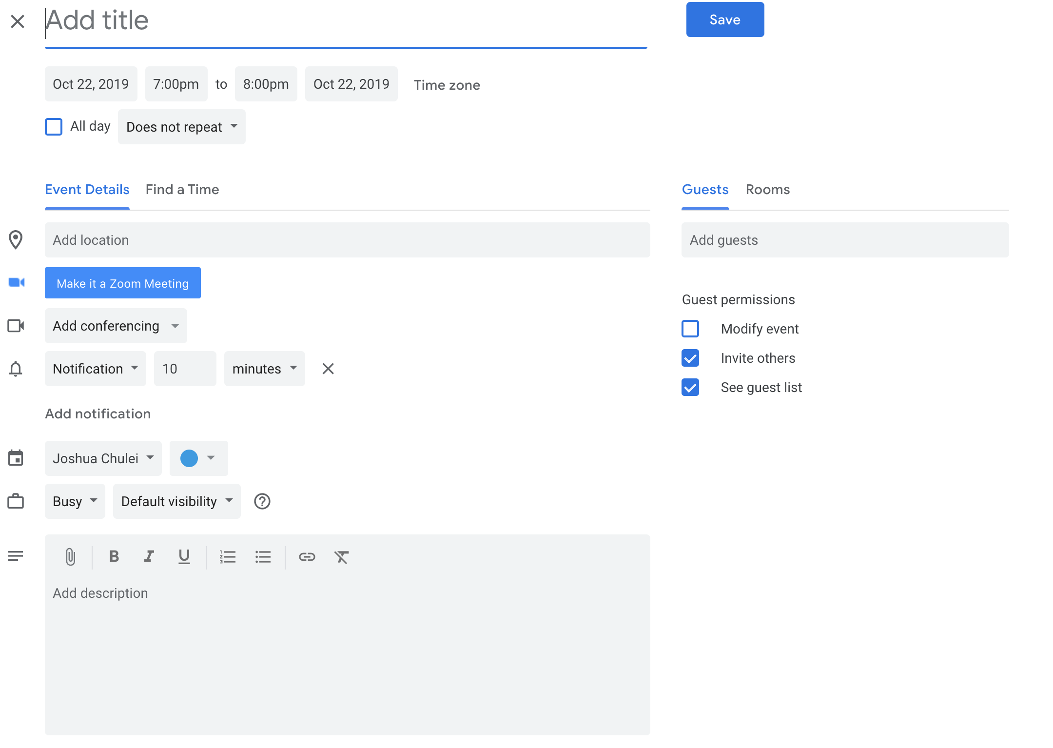 Zoom Google Calendar Integration Andela